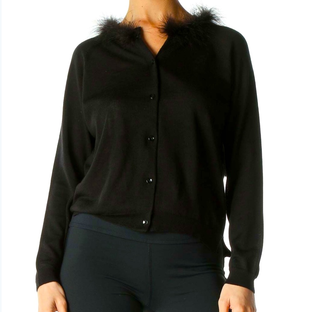 Simone Rocha Black Solid Cardigan